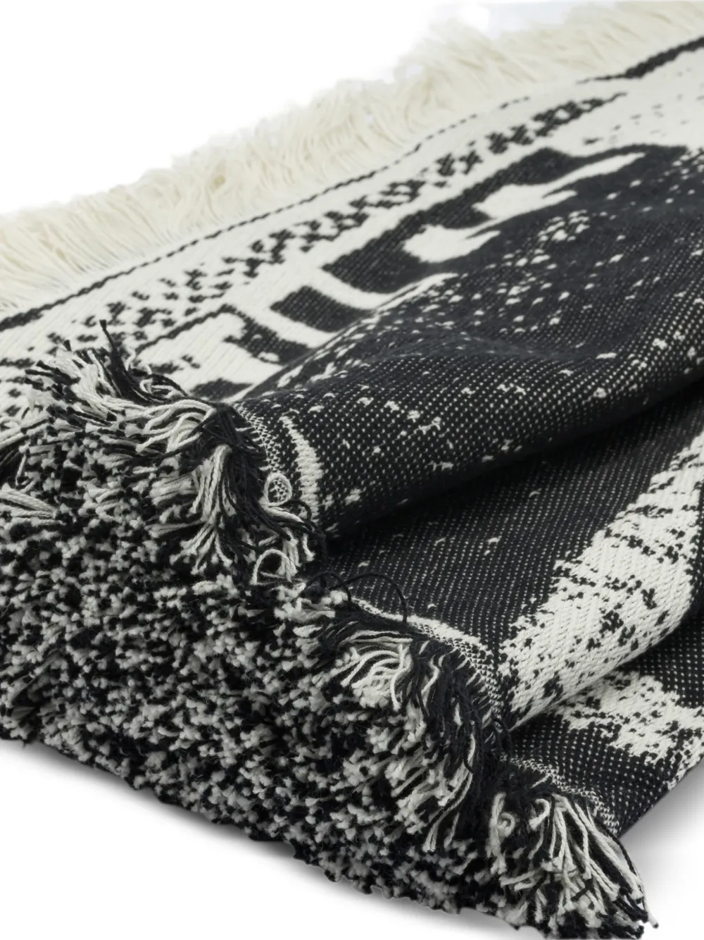  Carhartt Wip Fringed Printed Blanket - Black 