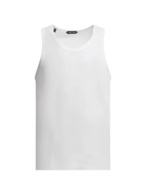 PRADA ホワイト タンクトップ M Prada Men's Ribbed Cotton Logo Tank Top | Neiman Marcus