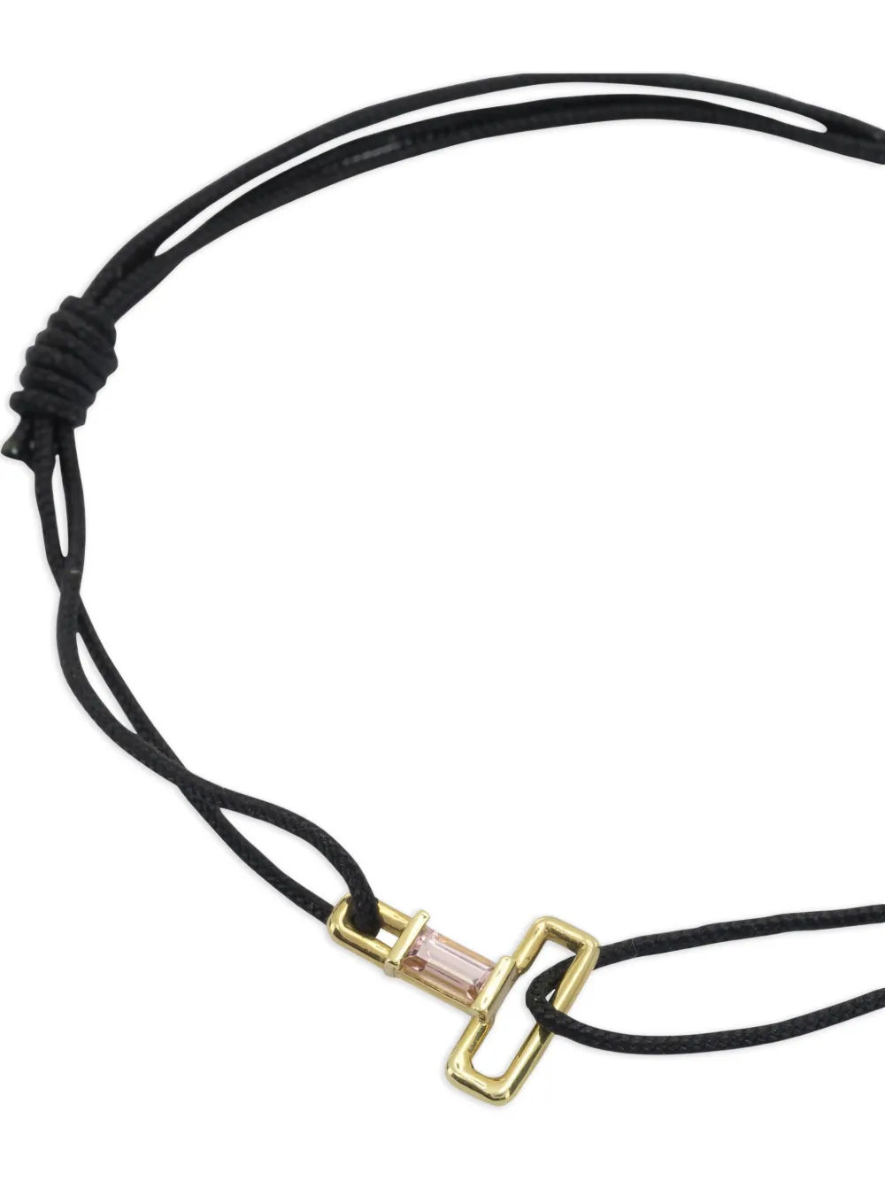 Letra T Tourmaline Cord Bracelet