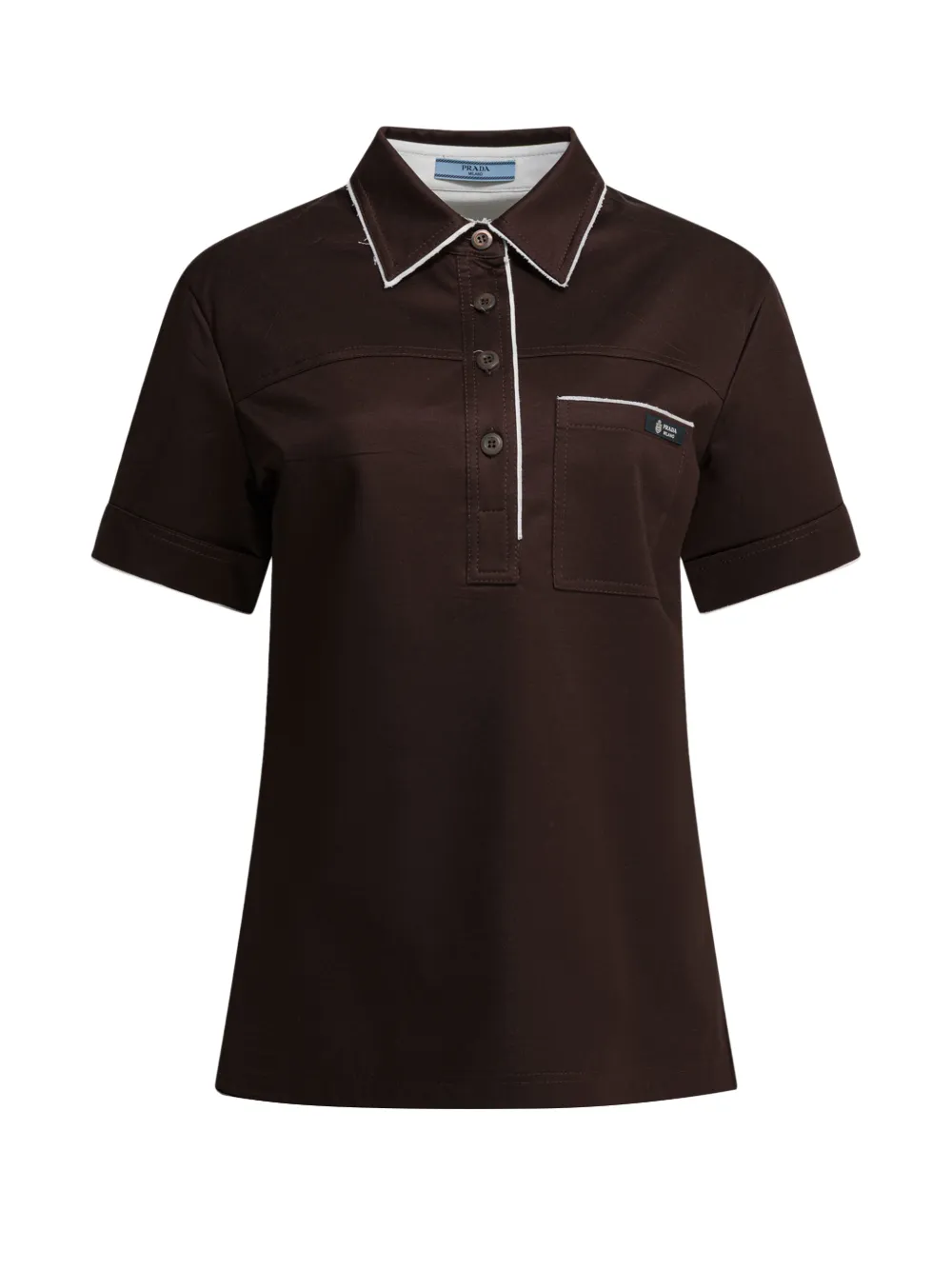 Prada piped polo top - Braun