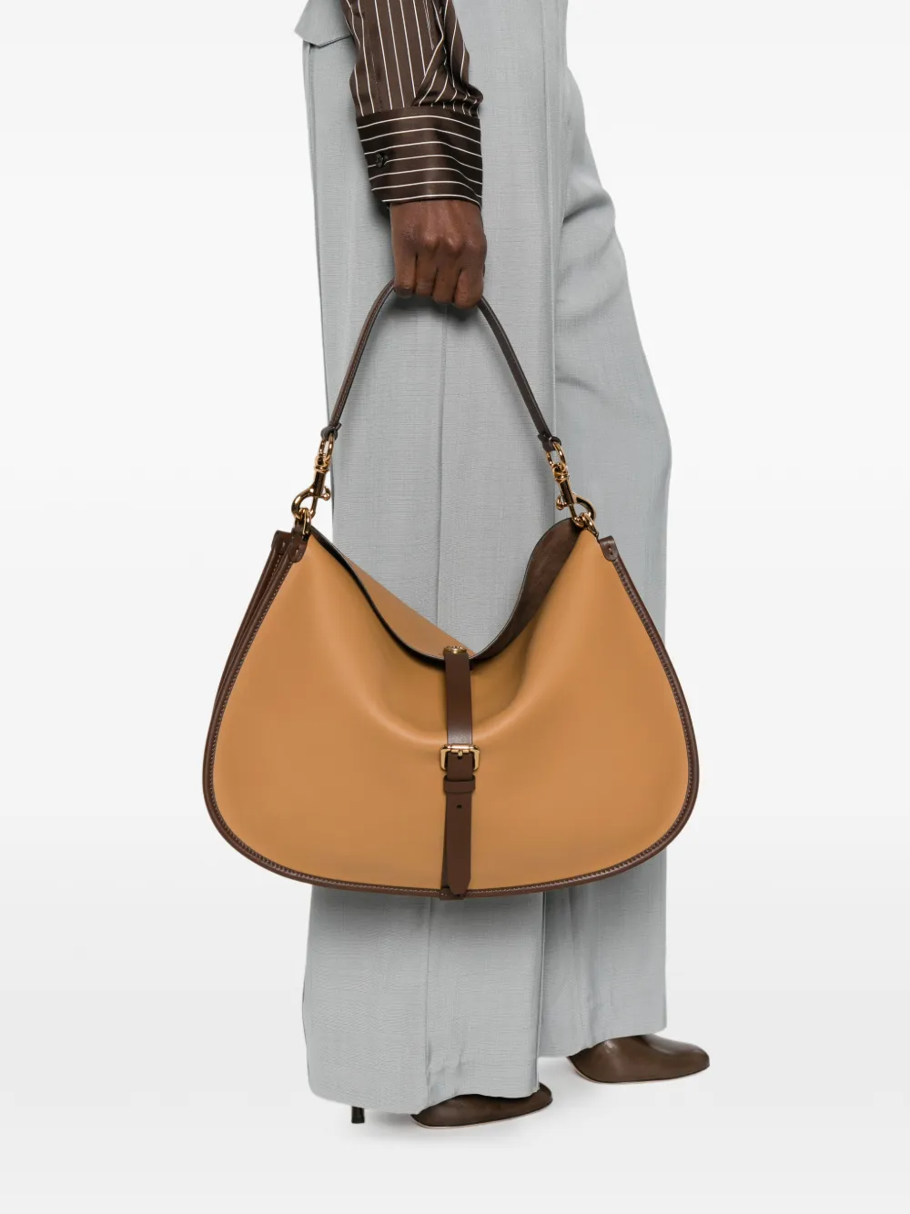  Etro Leather Tote Bag - Brown 