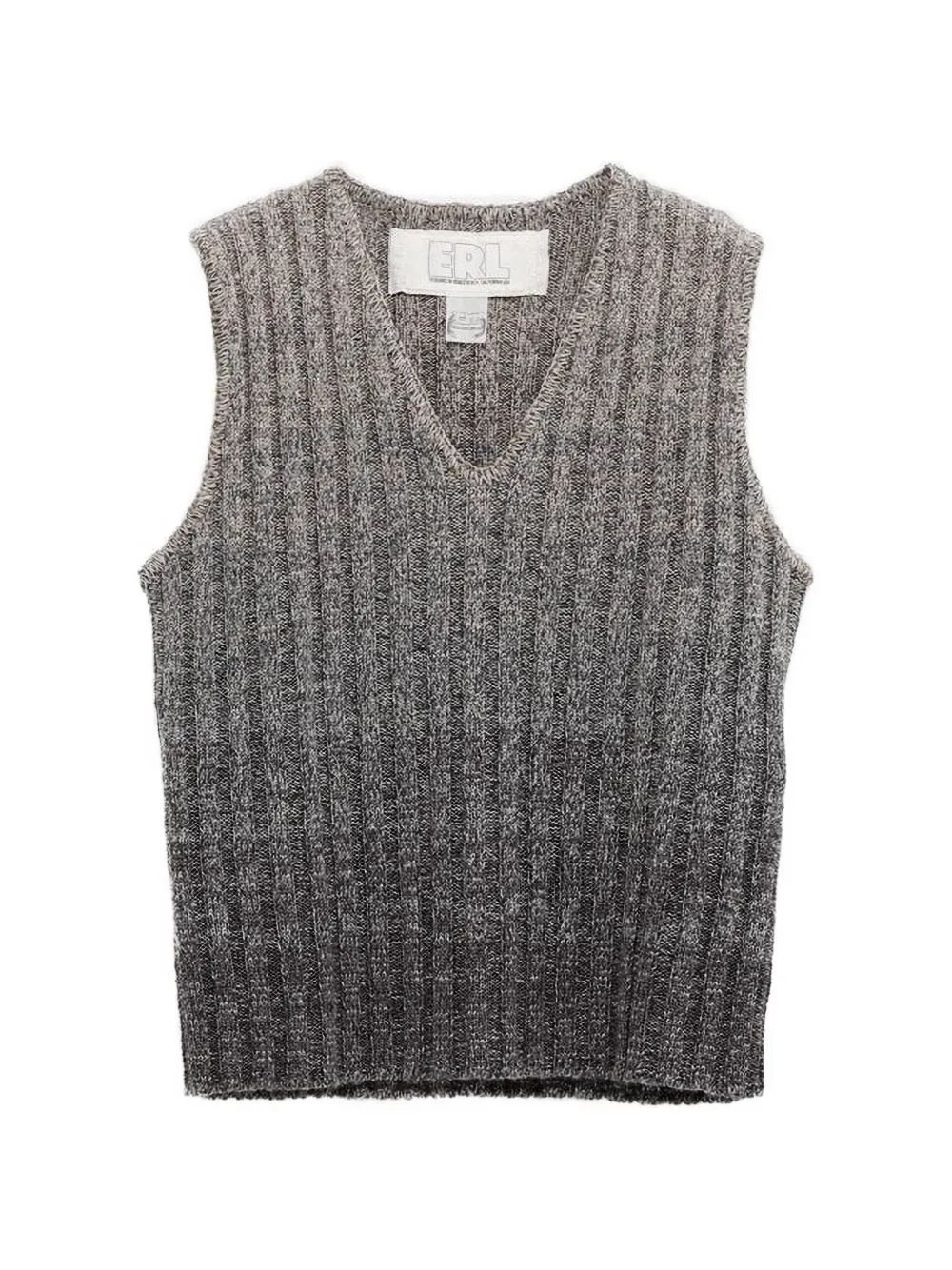 ERL V-neck ribbed top - Grigio