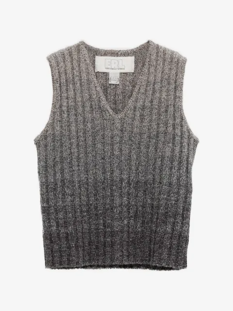 ERL V-neck ribbed top