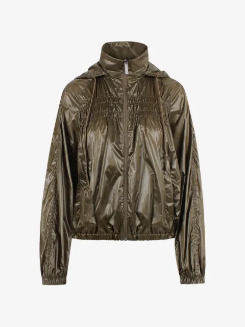 Laminar drawstring hooded jacket