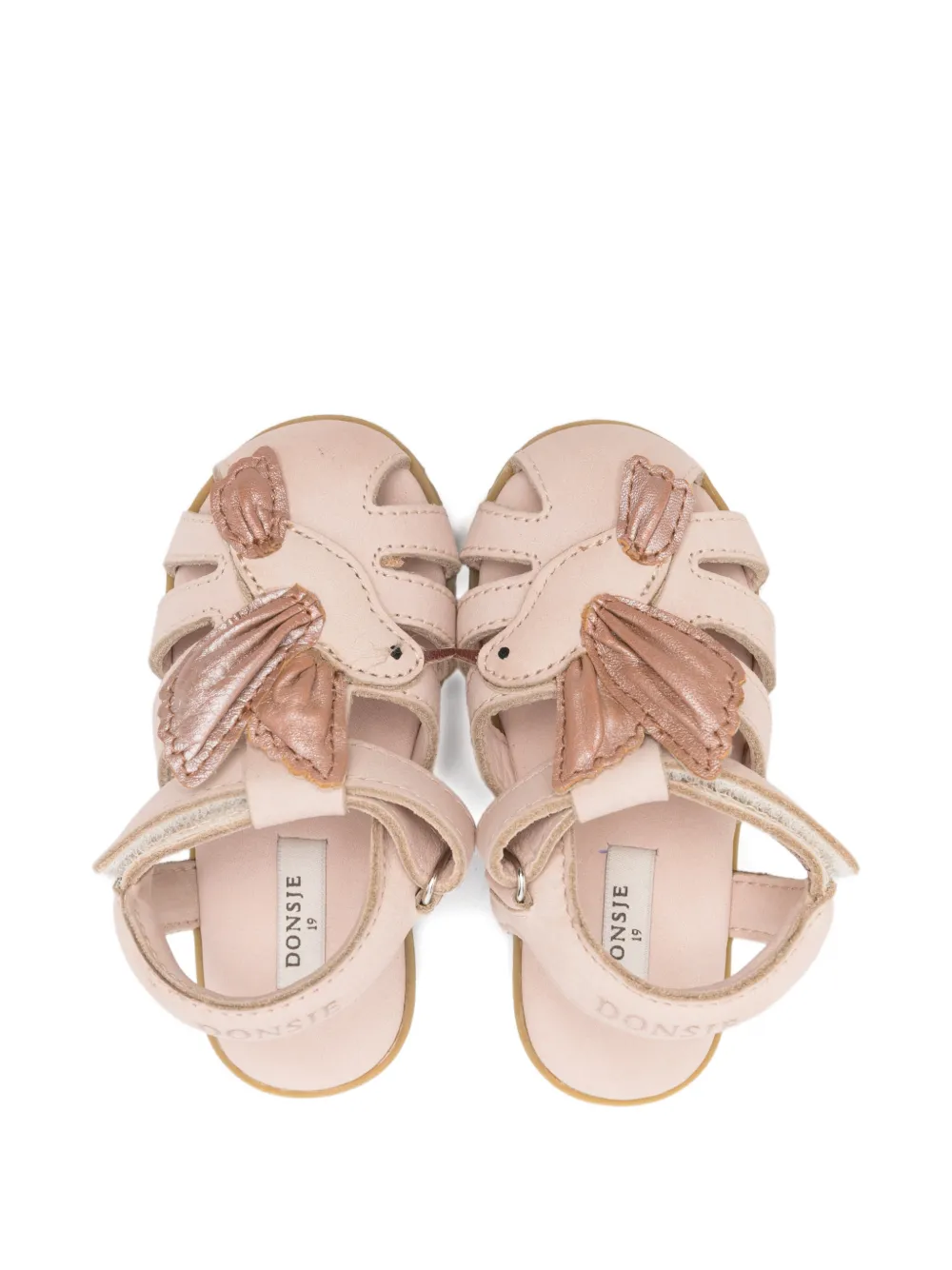 Donsje Leren sandalen met uitgesneden details Roze