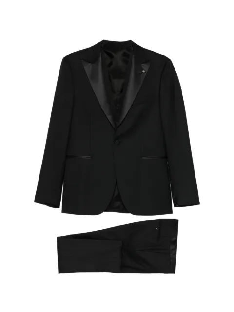Tagliatore satin-trim suit