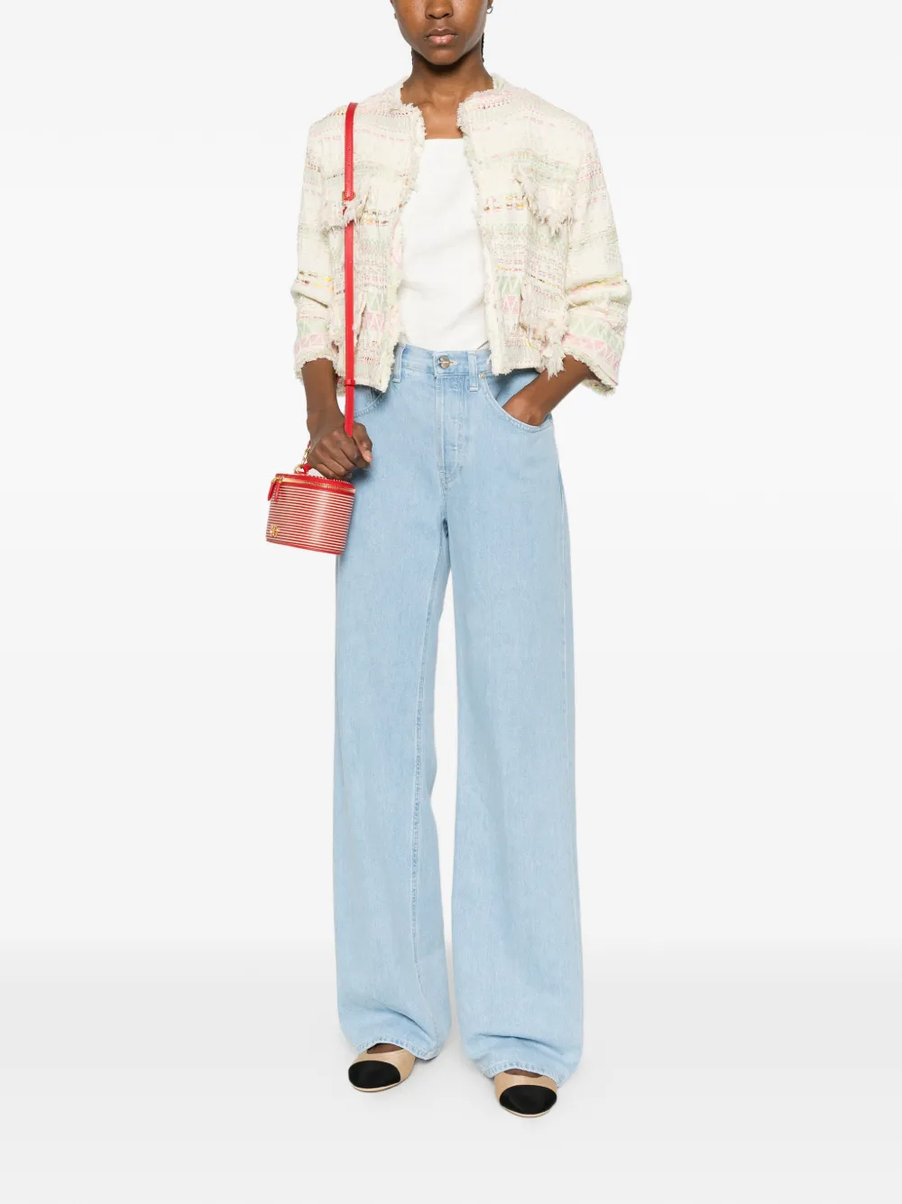 DONDUP Jeans met knoopsluiting en vijf zakken Blauw