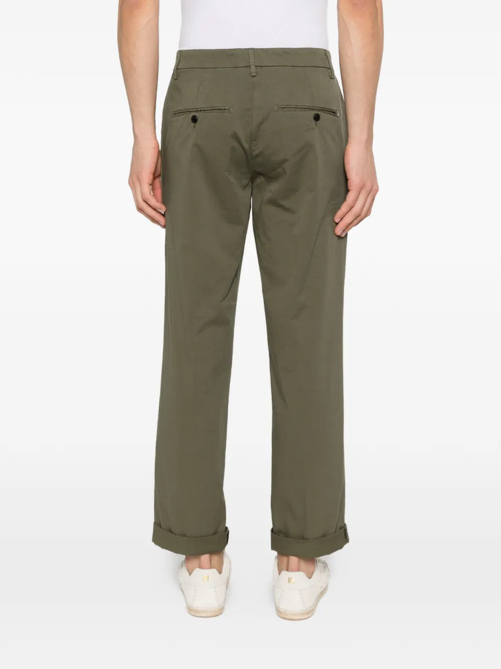 DONDUP Broek met cuffs Groen