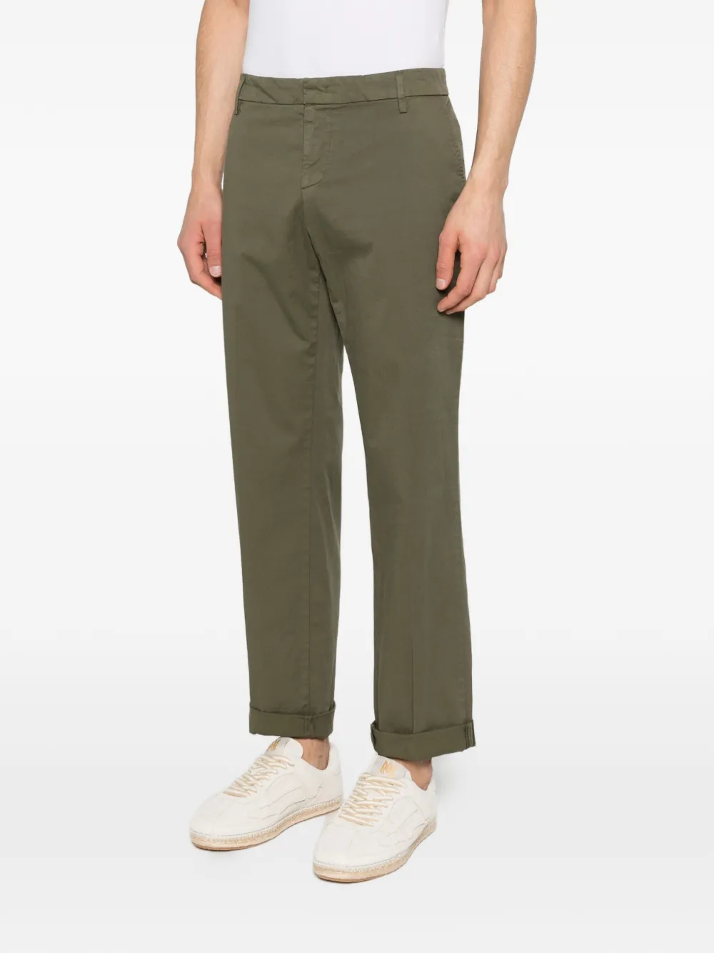 DONDUP Broek met cuffs Groen