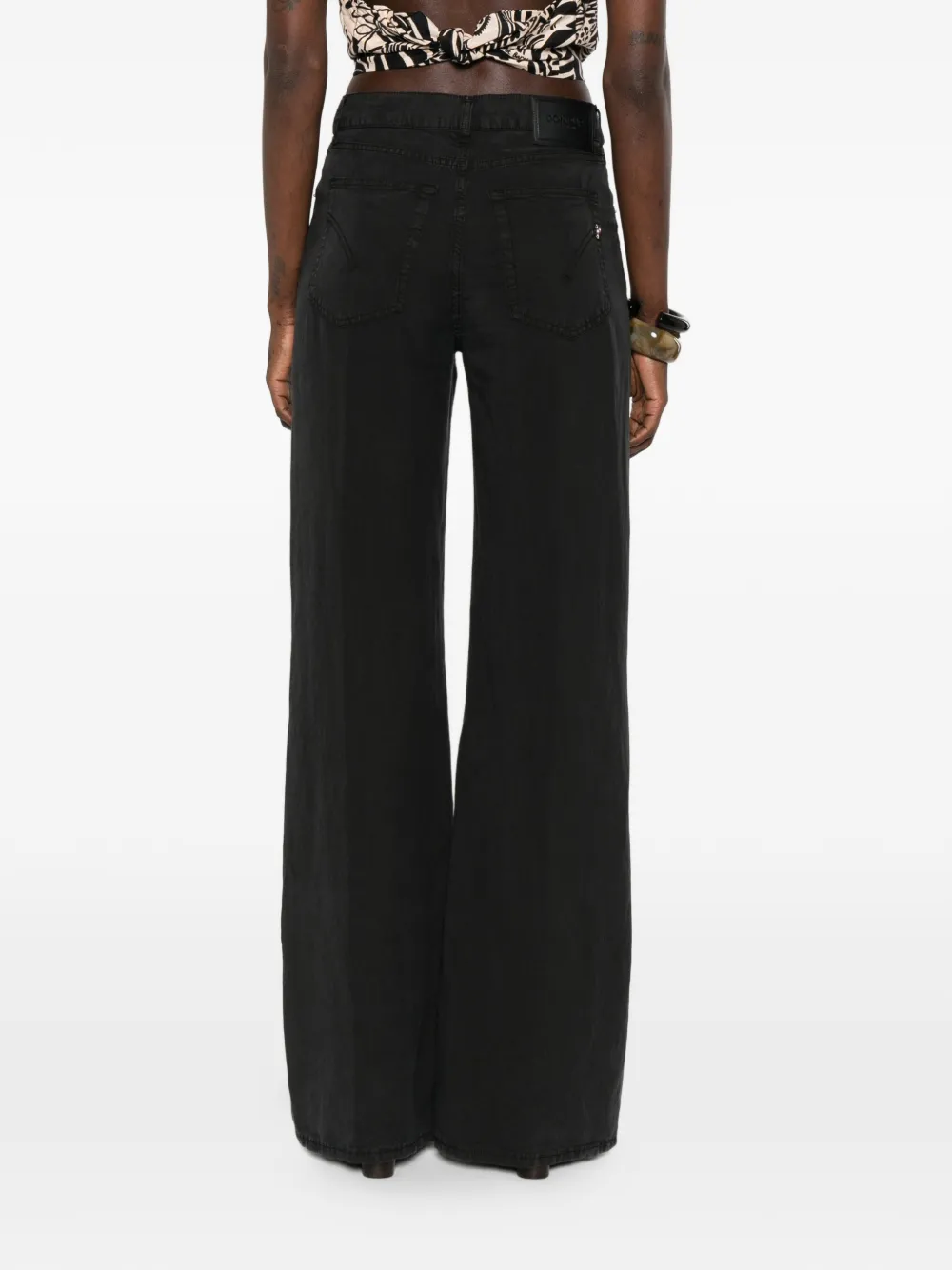 DONDUP Amber jeans met wijde pijpen Zwart