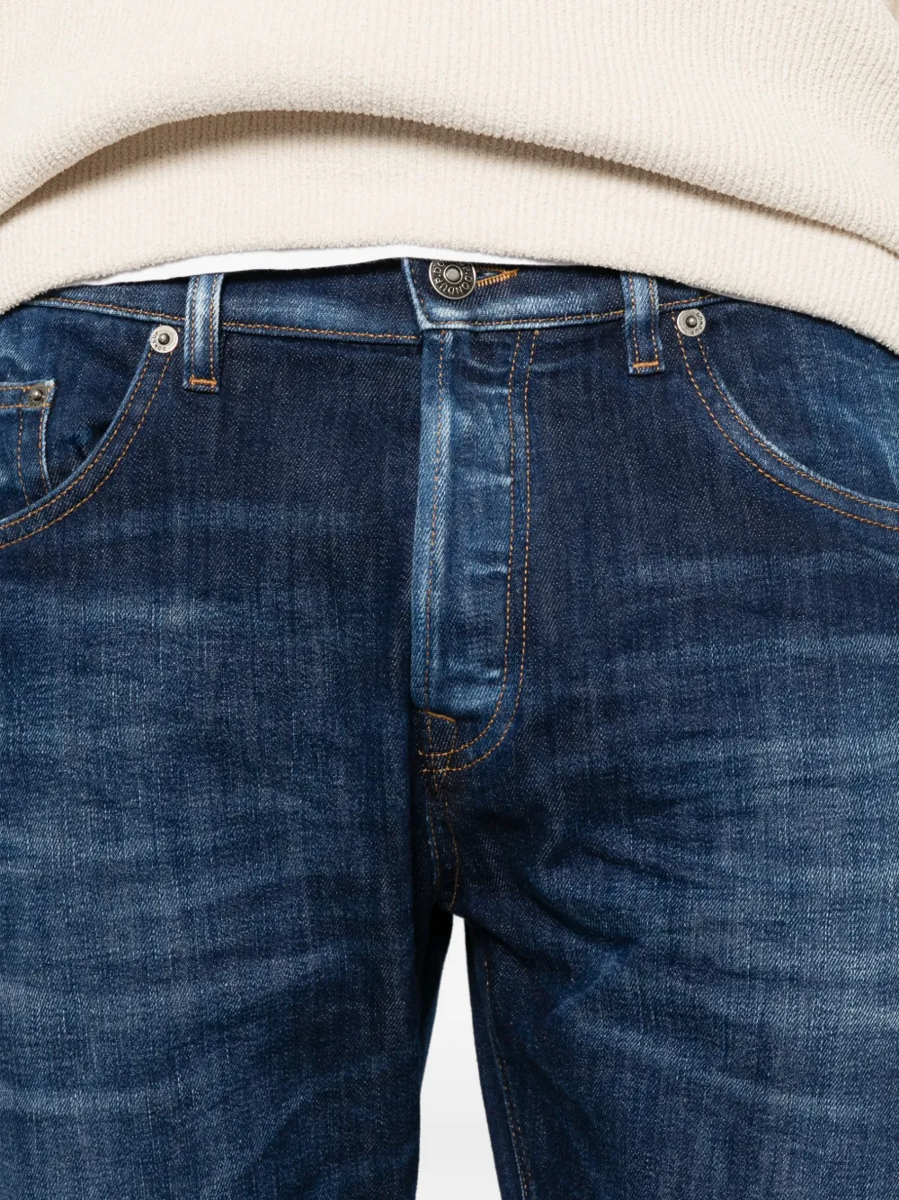 DONDUP Button Blue denim jeans Blauw
