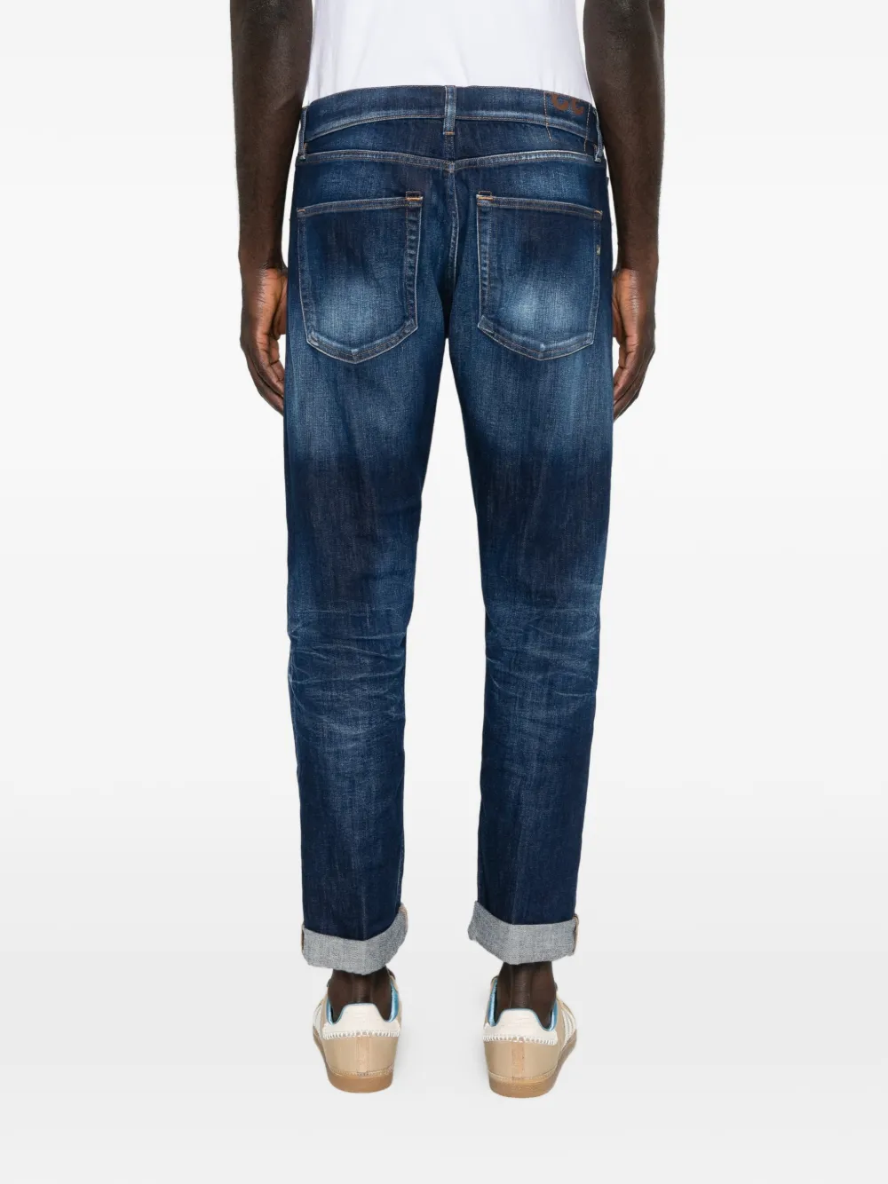 DONDUP Button Blue denim jeans Blauw