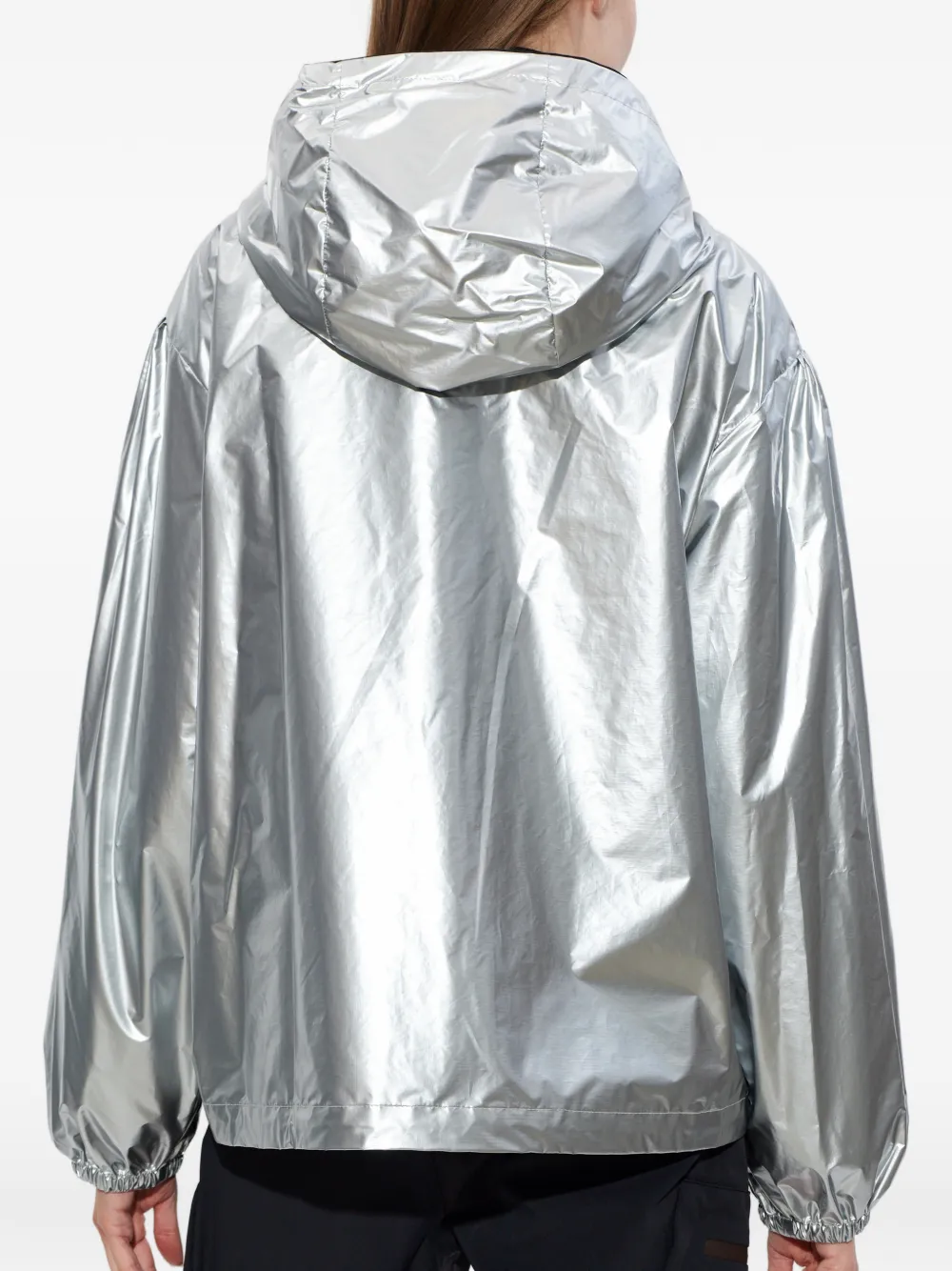 Moncler Jack met capuchon en zak Zilver