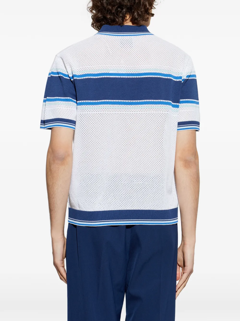 Casablanca Opengebreid poloshirt Wit