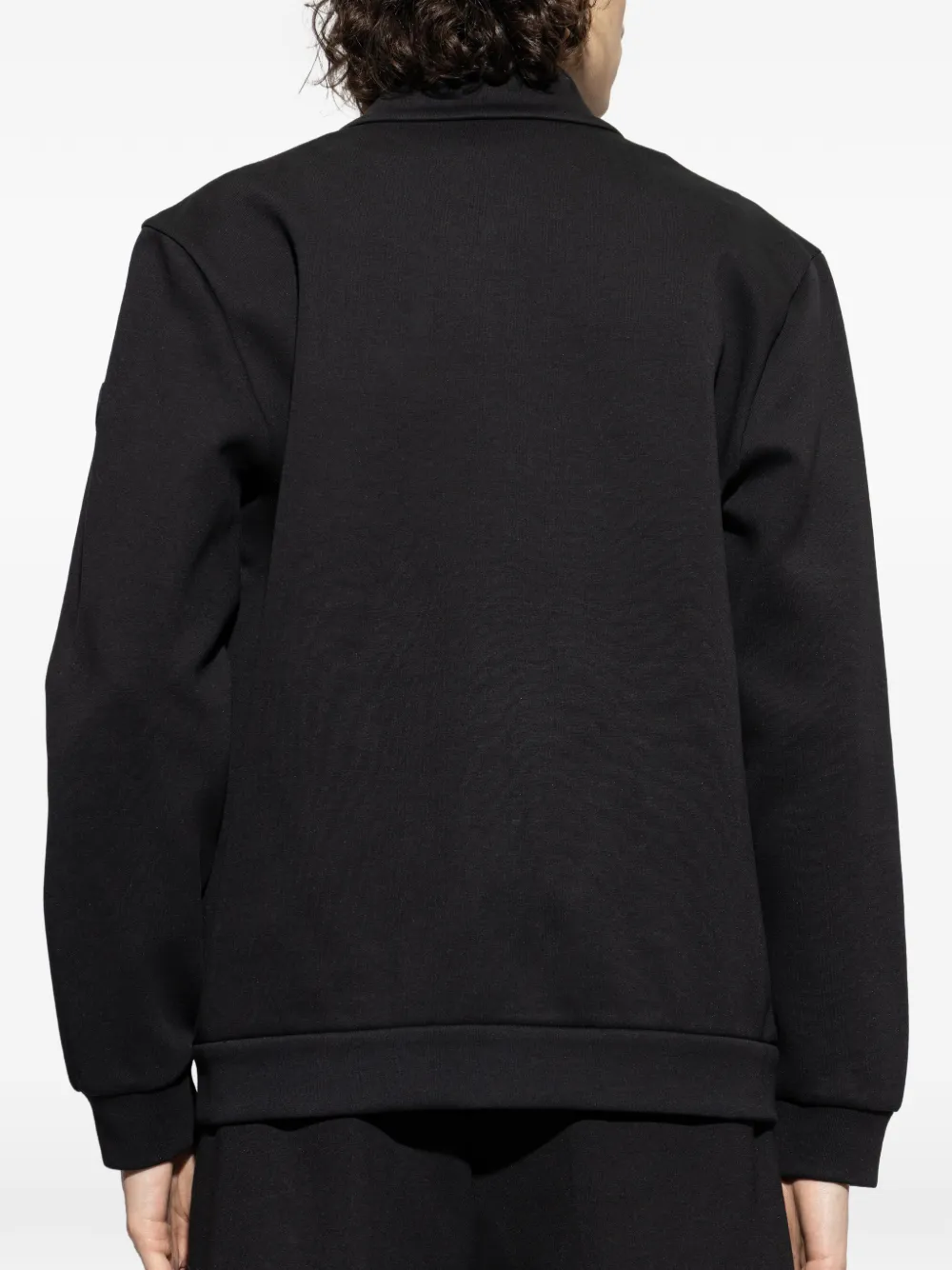 mesh-pocket zip-up sweatshirt