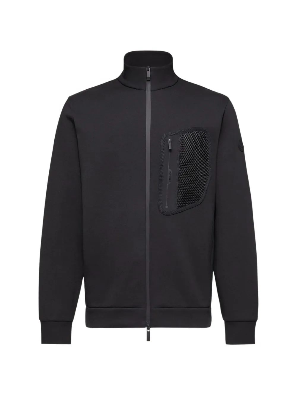 Moncler sweat zippé à poche en mesh - Noir Moncler sweat zippé à poche en mesh - Noir