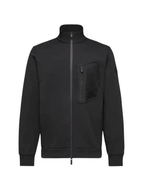 Moncler sudadera con cierre y bolsillo de malla