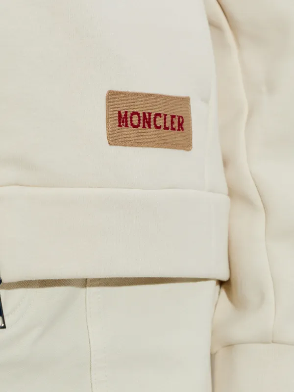 Moncler logo-patch Hoodie | Neutrals | FARFETCH