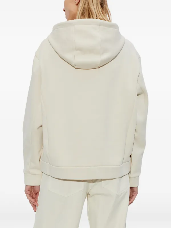 Moncler logo-patch Hoodie | Neutrals | FARFETCH