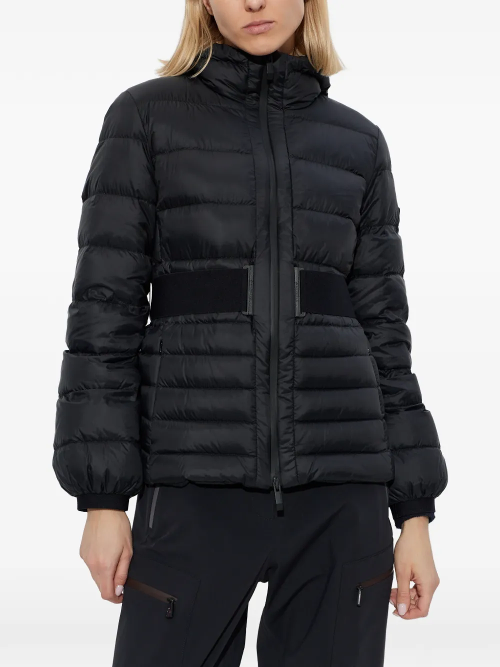 Moncler Jack met ceintuur Zwart