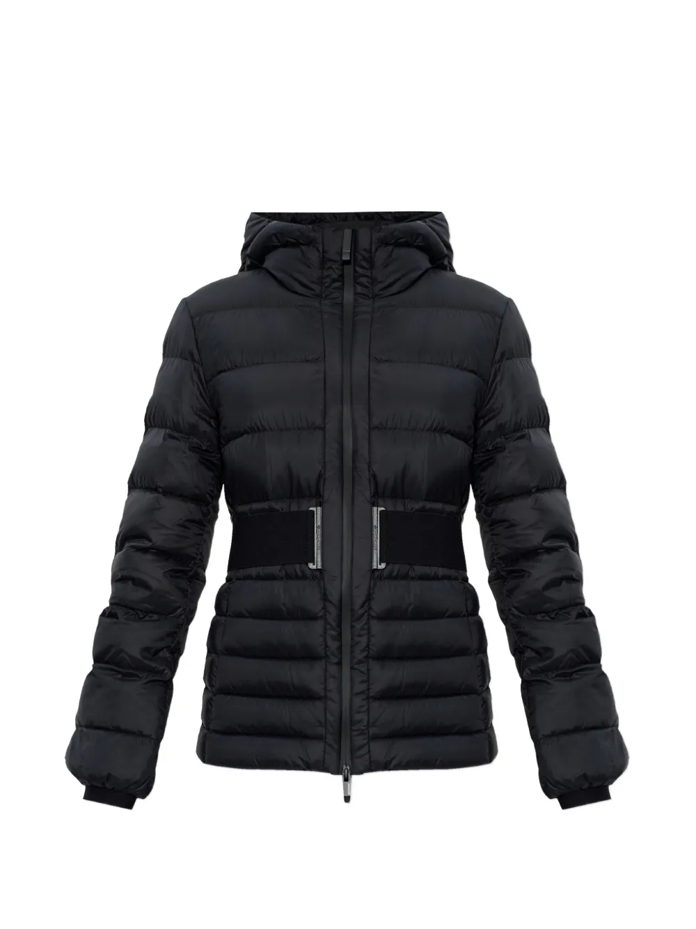 Moncler belted-waist padded jacket - Nero