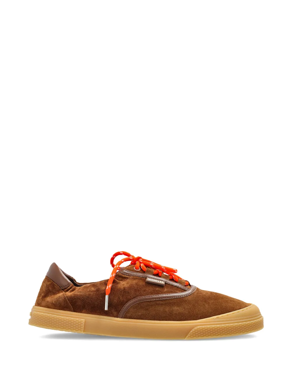 Moncler Vera Leisure Suede Sneakers In Brown