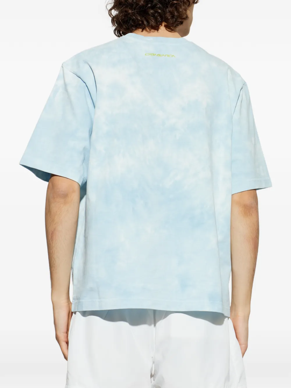 Casablanca T-shirt met tie-dye print Blauw