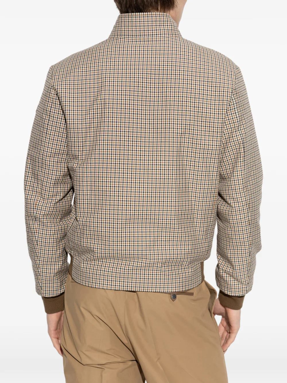Moncler Almogordo omkeerbaar geruit gewatteerd jack Beige