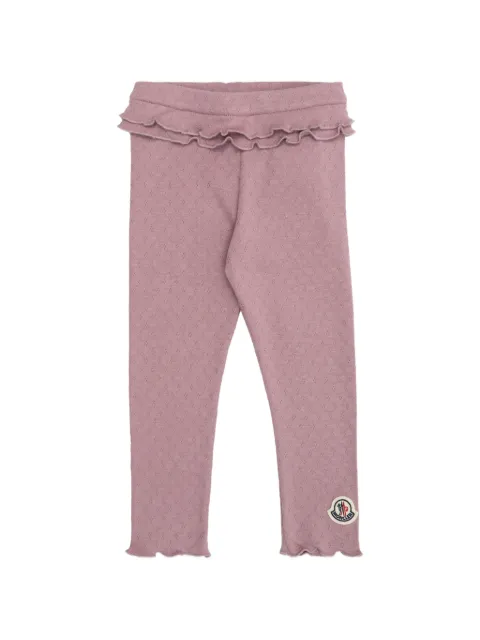 Moncler Enfant logo-patch leggings