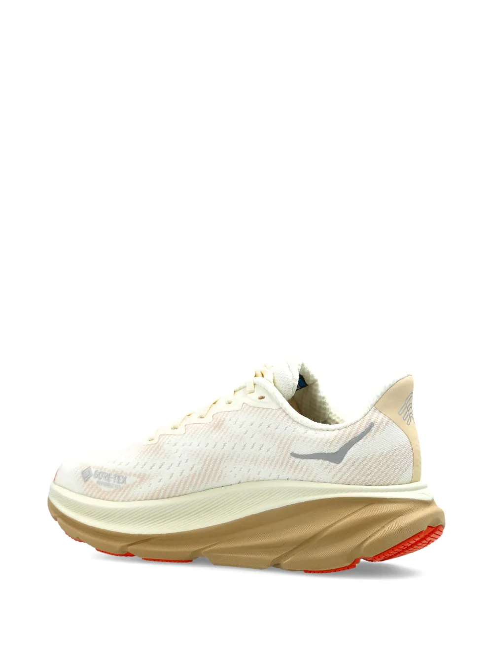 HOKA Clifton 9 sneakers met geborduurd logo Beige