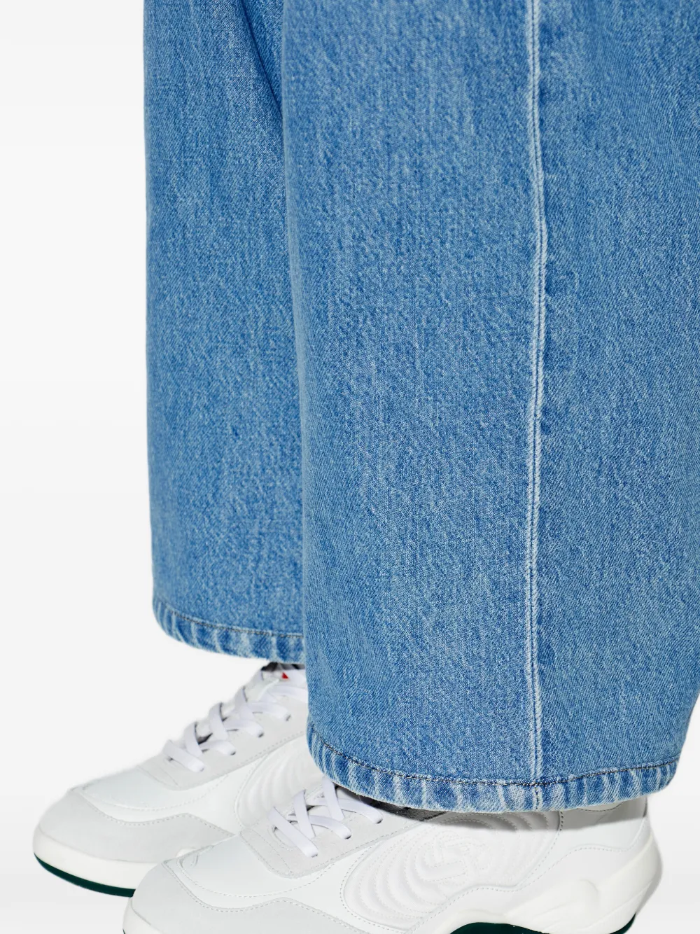 Casablanca Leren sneakers met reliëf Wit