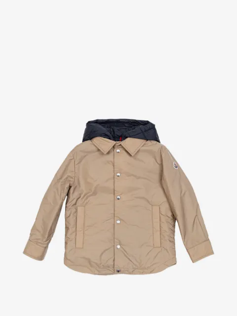 Moncler Enfant chamarra con parche del logo