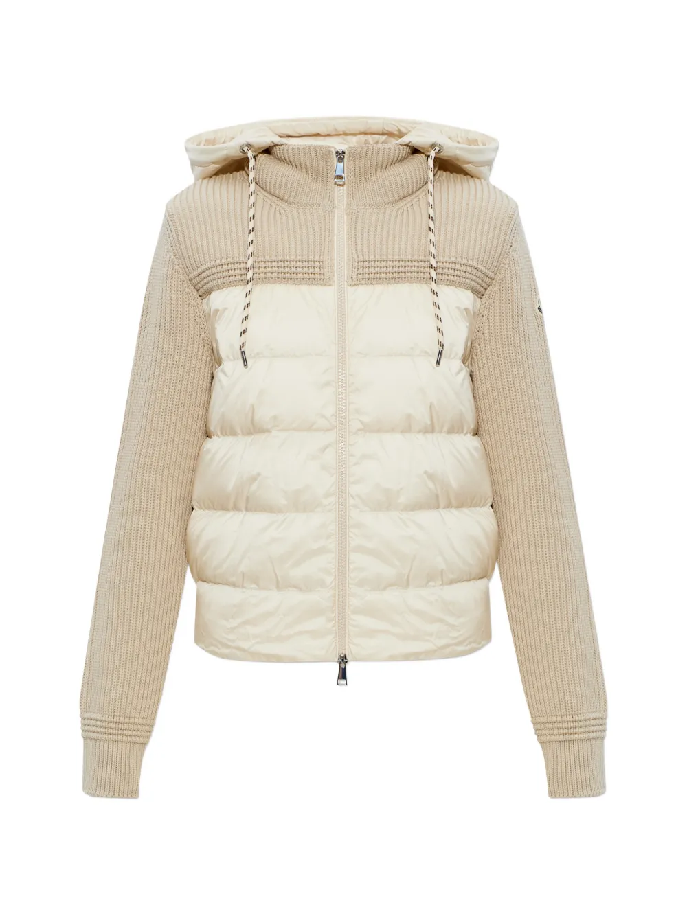 Moncler logo-patch cardigan - Toni neutri