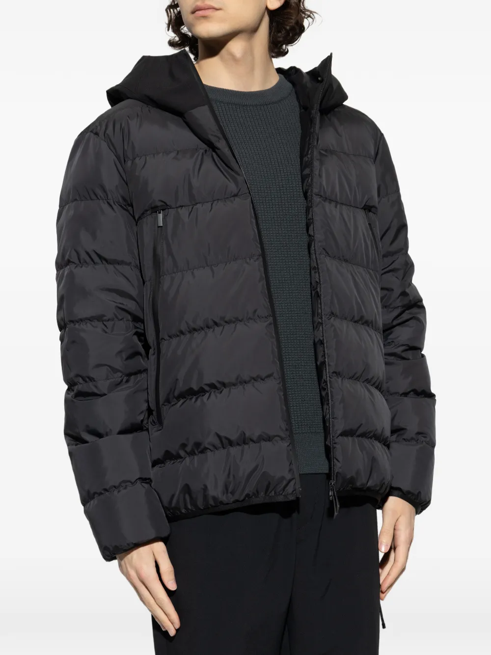  Moncler Plumífero Vega Con Capucha - Negro 