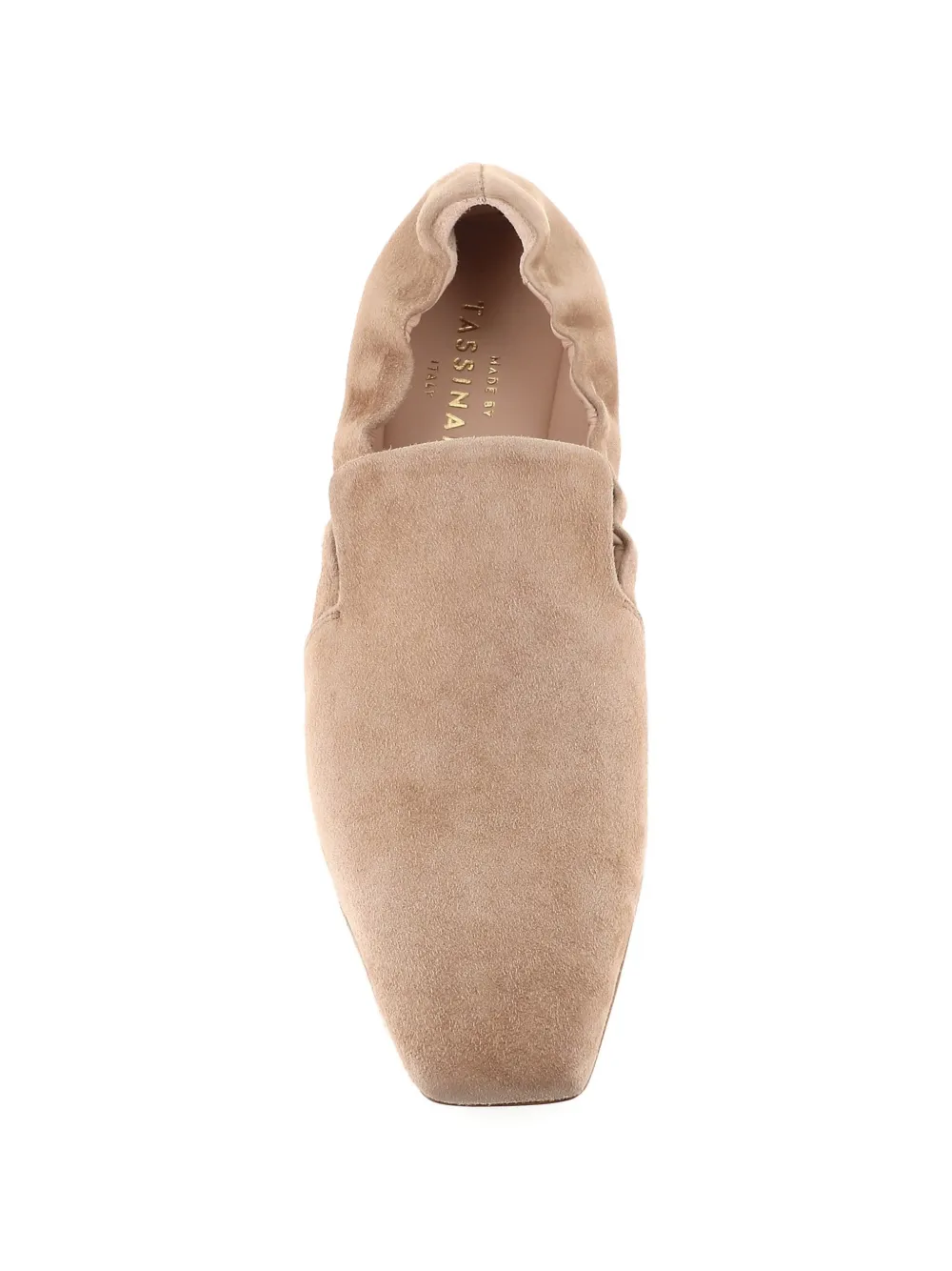 Tassinari Cloe elastische suède loafers Beige