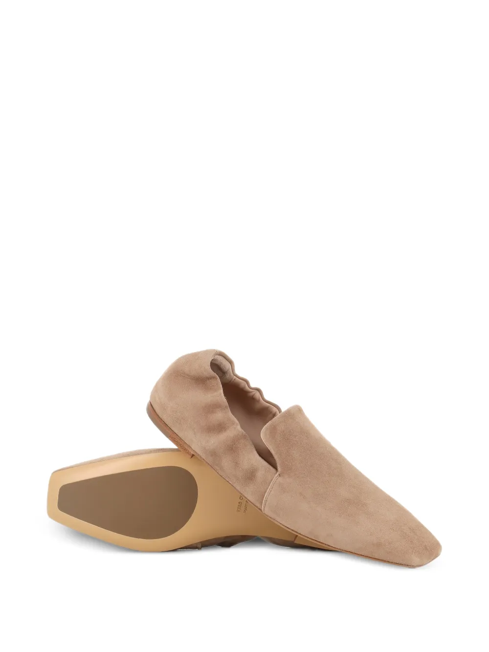 Tassinari Cloe elastische suède loafers Beige
