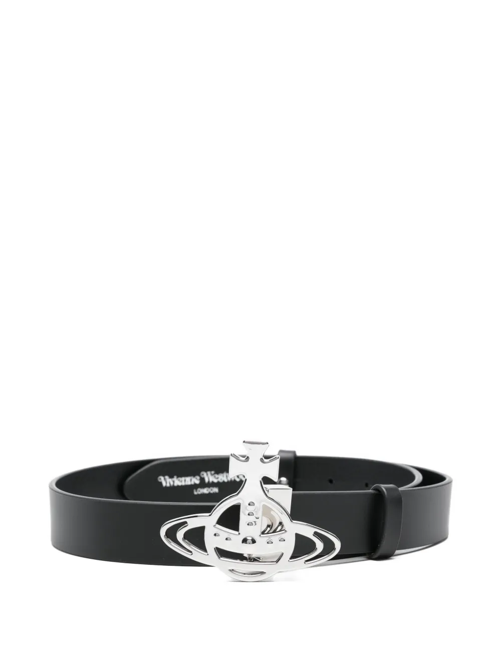 Vivienne Westwood orb-buckle leather belt - Nero