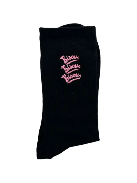 Bisous Skateboards embroidered socks