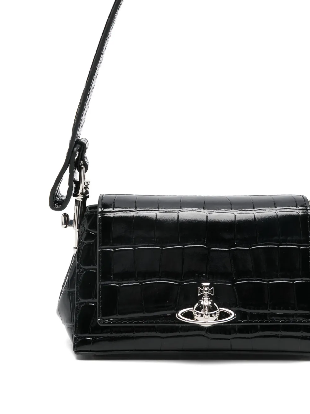 Vivienne Westwood Kleine Hazel schoudertas met logo Zwart