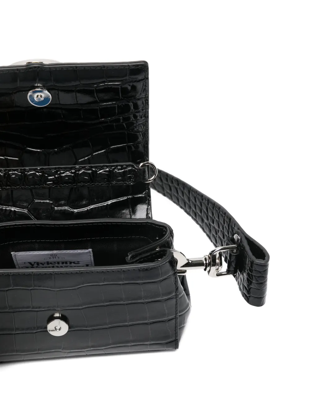 Vivienne Westwood Kleine Hazel schoudertas met logo Zwart