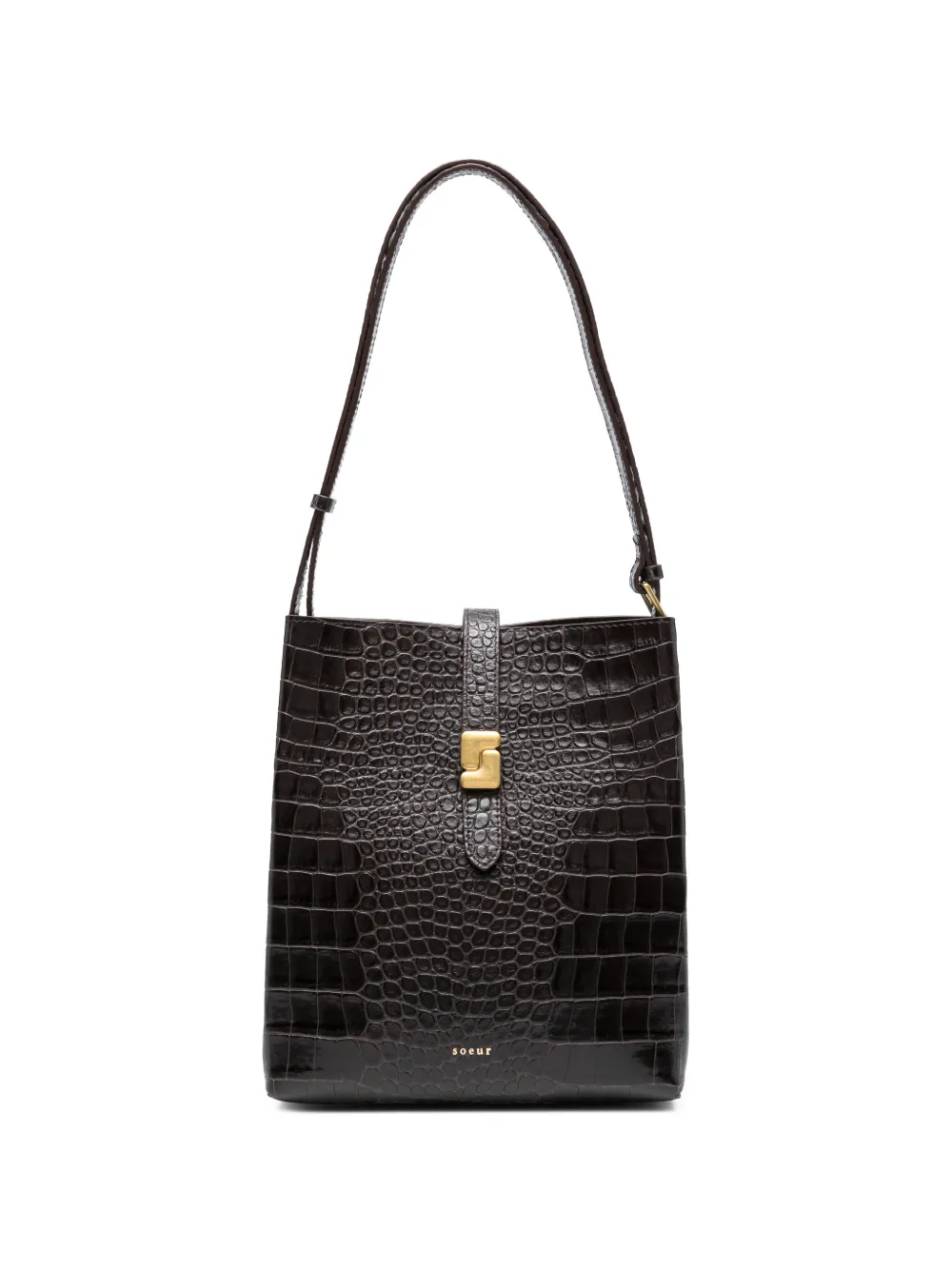 Soeur Bello embossed tote bag - Marrone