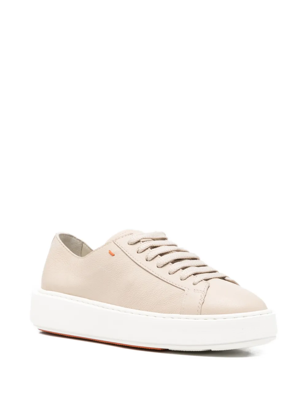 Santoni Leren sneakers Beige