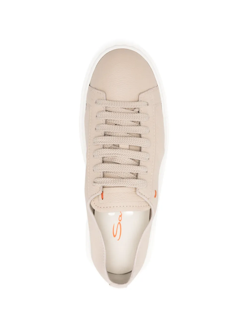 Santoni Leren sneakers Beige