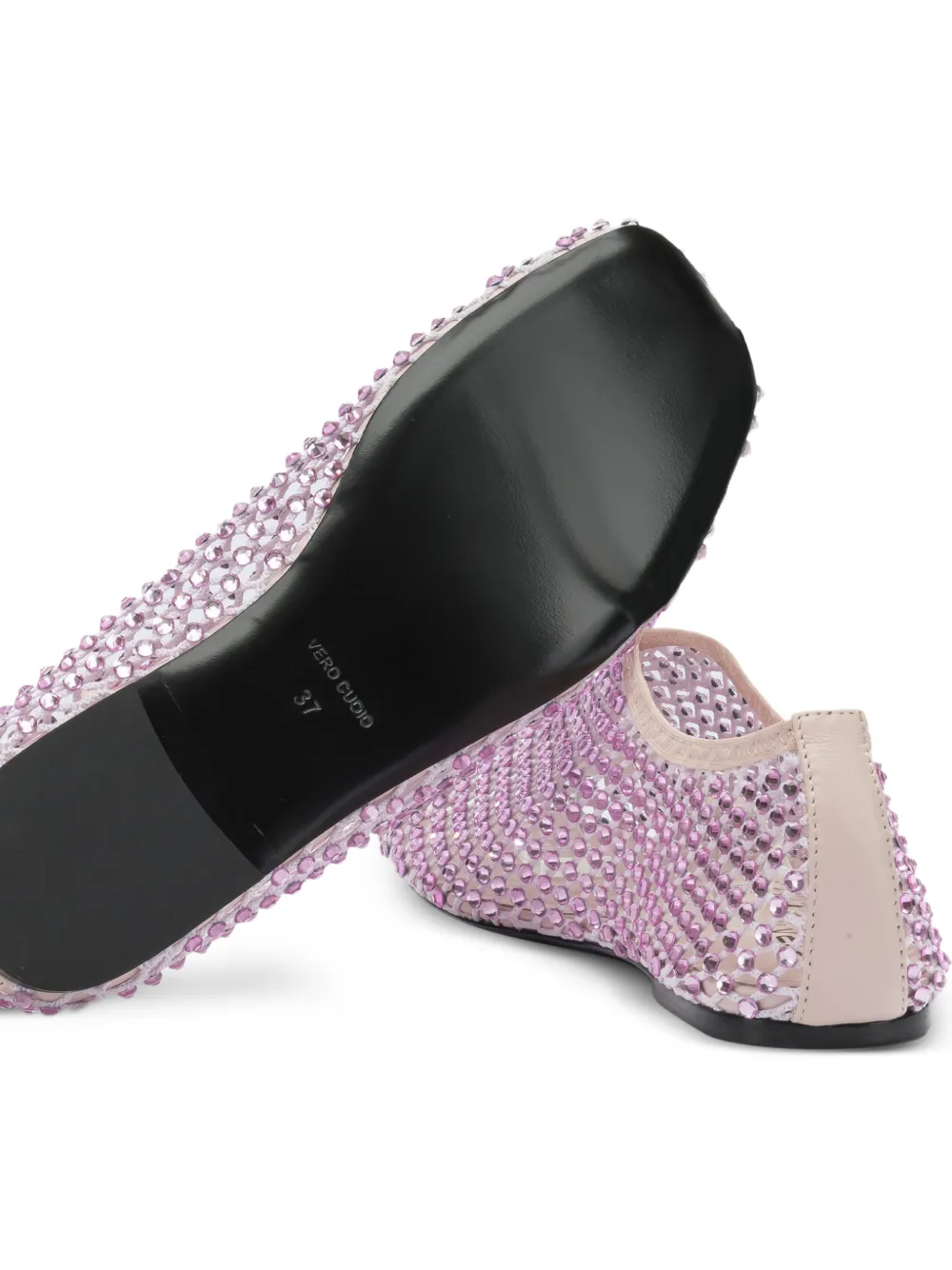 strategia shoes mesh embellished ballet flats Roze