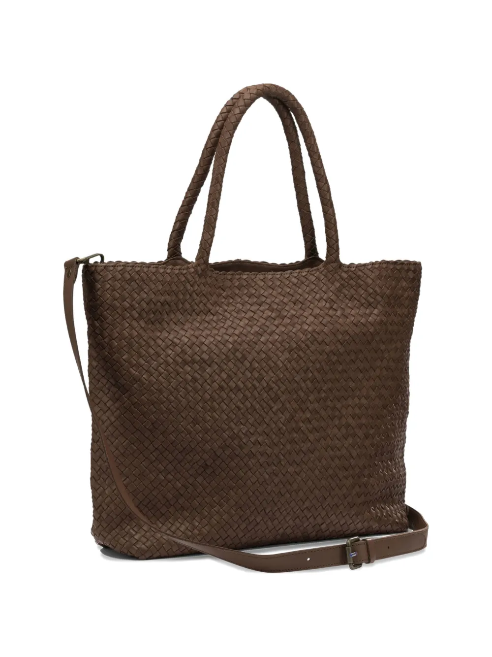 Officine Creative woven handle tote bag - Marrone