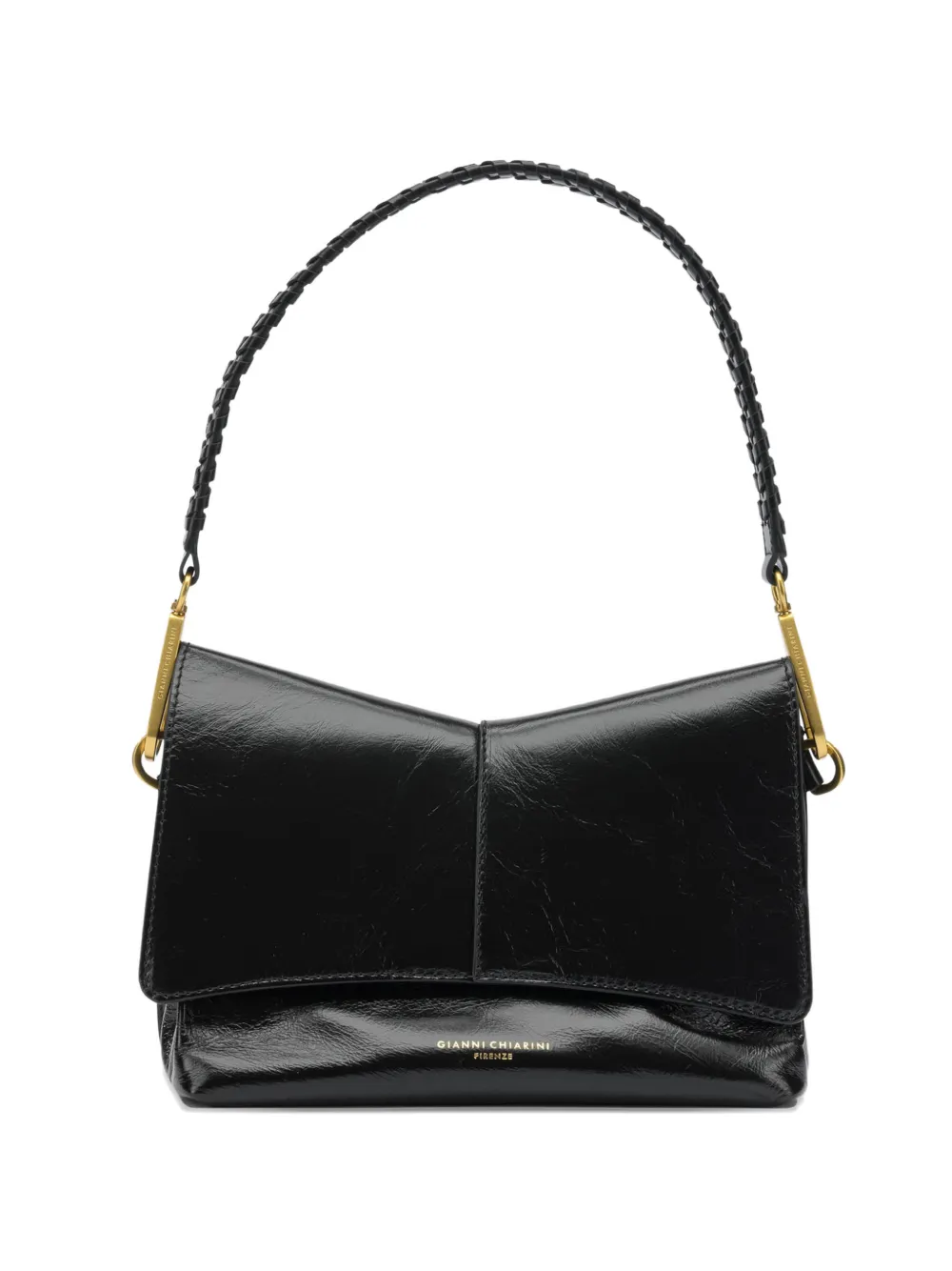 GIANNI CHIARINI Divã braided handle leather shoulder bag - Nero