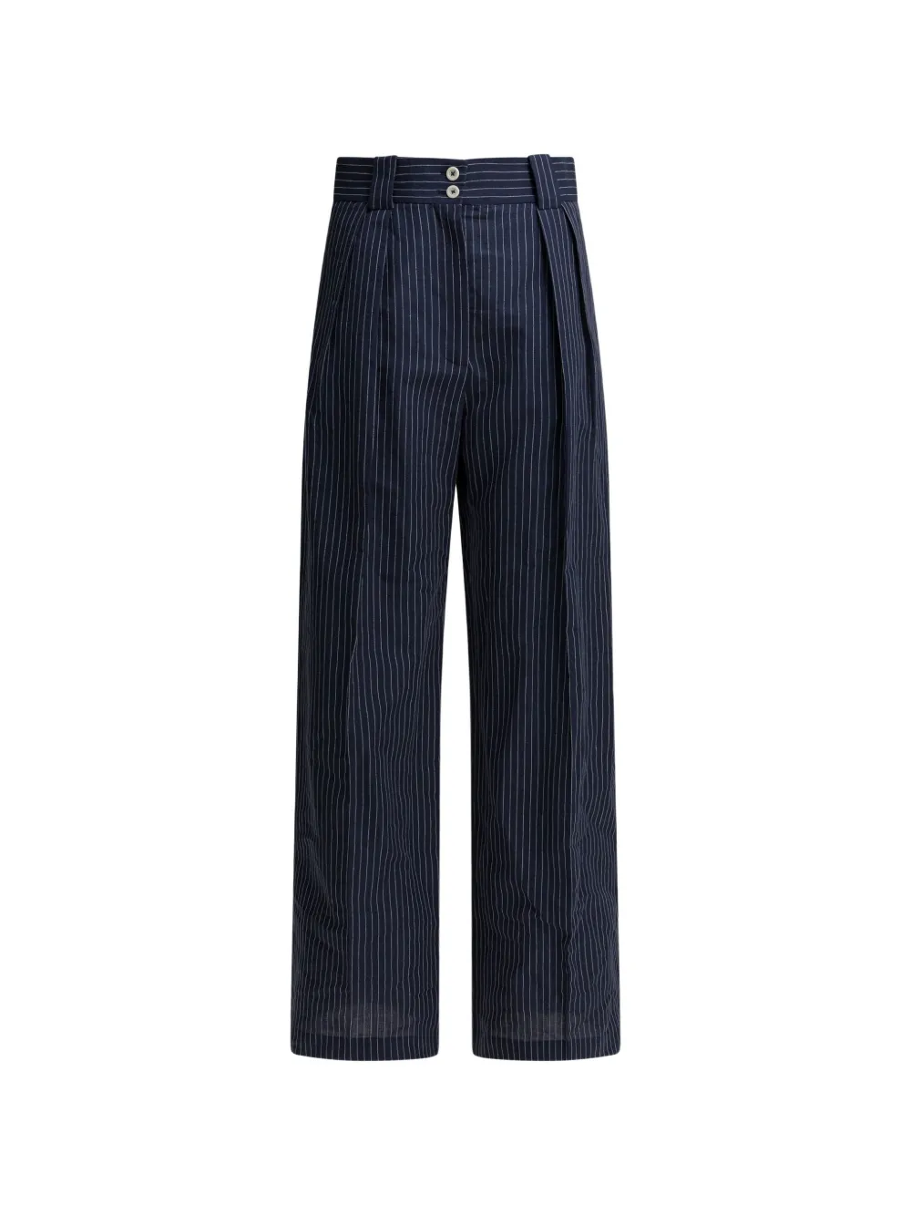Ines De La Fressange pinstripe pleated trousers - Blu