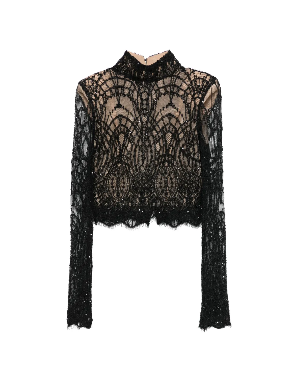 M.marquise Lace Sequin Blouse In Multi