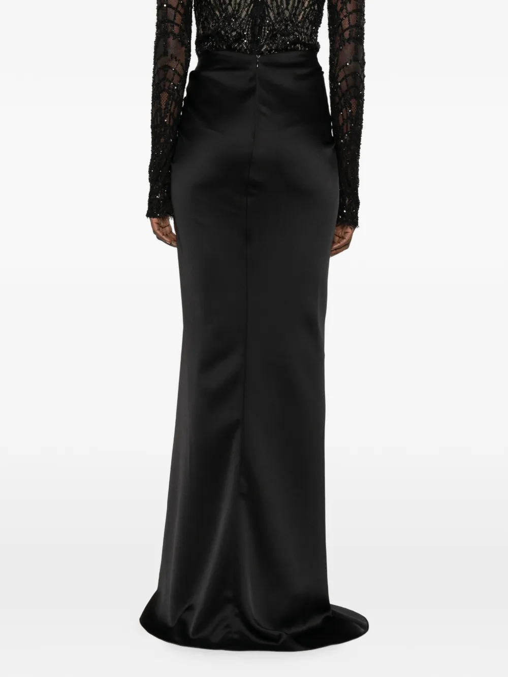 M.Marquise Gigi gedraaide maxi-rok Zwart