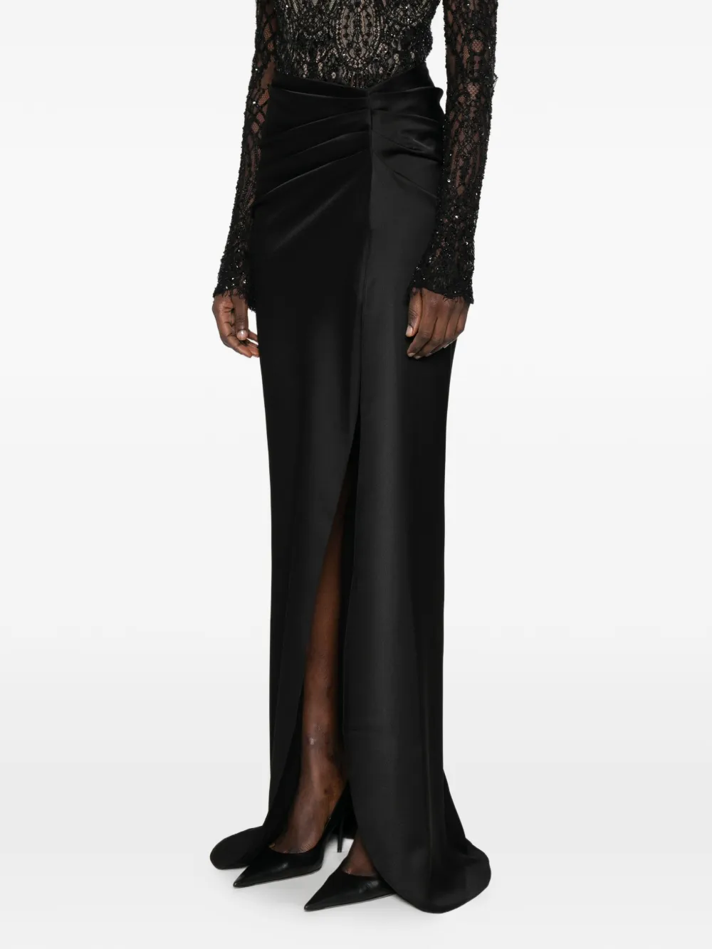  M.marquise Gigi Twisted Maxi Skirt - Black 